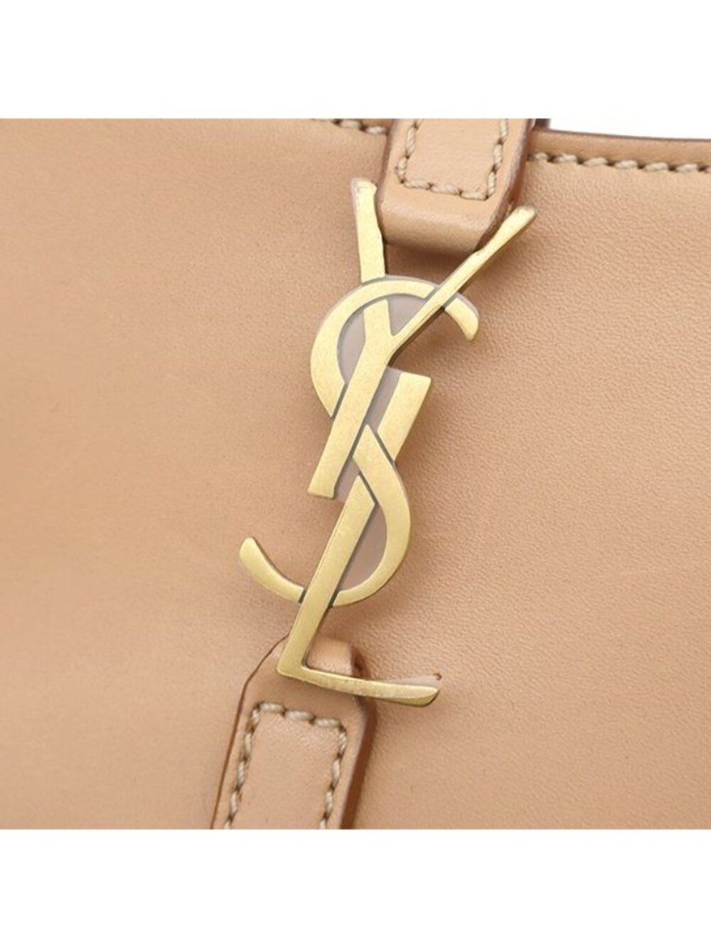 Saint Laurent Handbag le Cassette Calfskin Beige Gold le 5 a 7 Mini One Handle - Picture 8 of 10